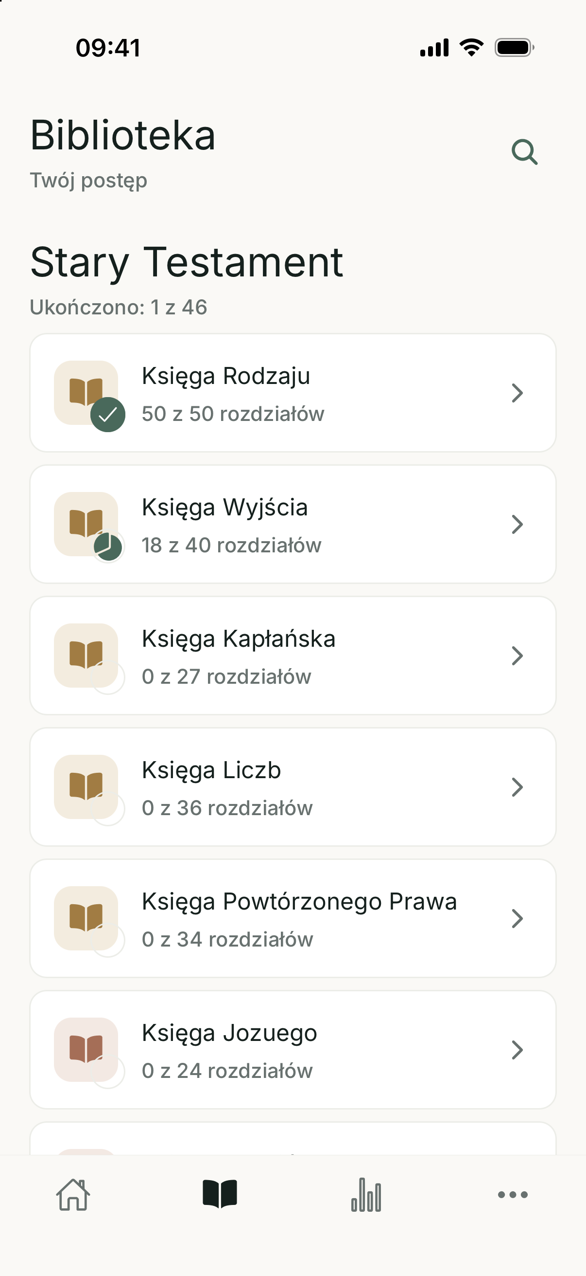 Ekran aplikacji Słoworytm — Biblioteka