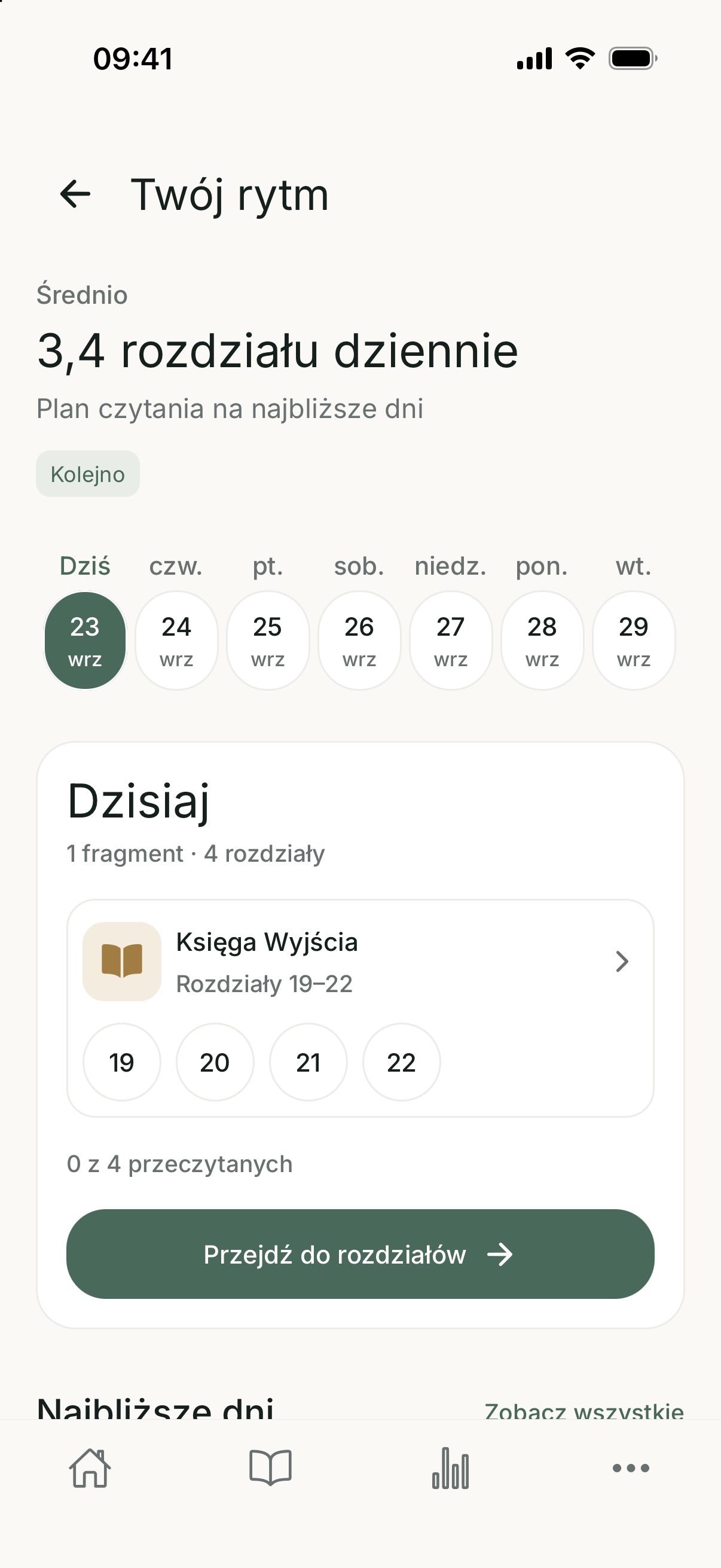 Ekran aplikacji Słoworytm — Twój rytm